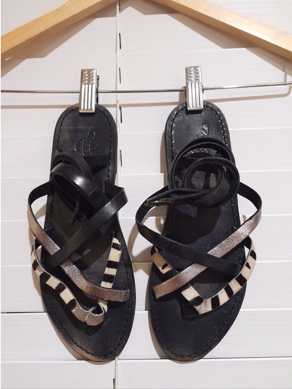 Freebird By Steven gladiator leather flat sandals sz 39 (8) - Picture 2 of 10